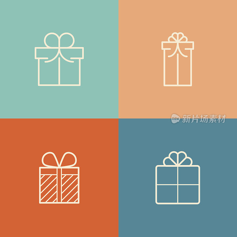 Gift box icons